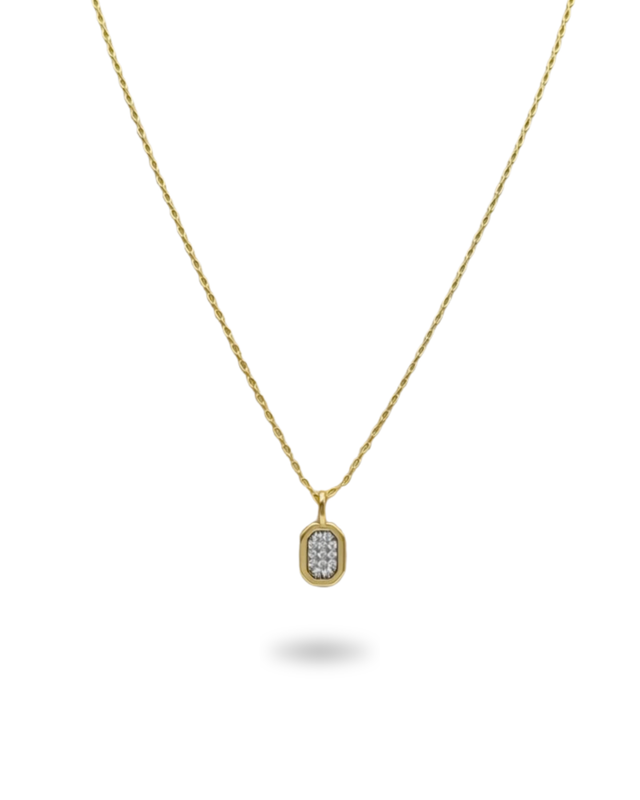 OCTAGON TAG NECKLACE