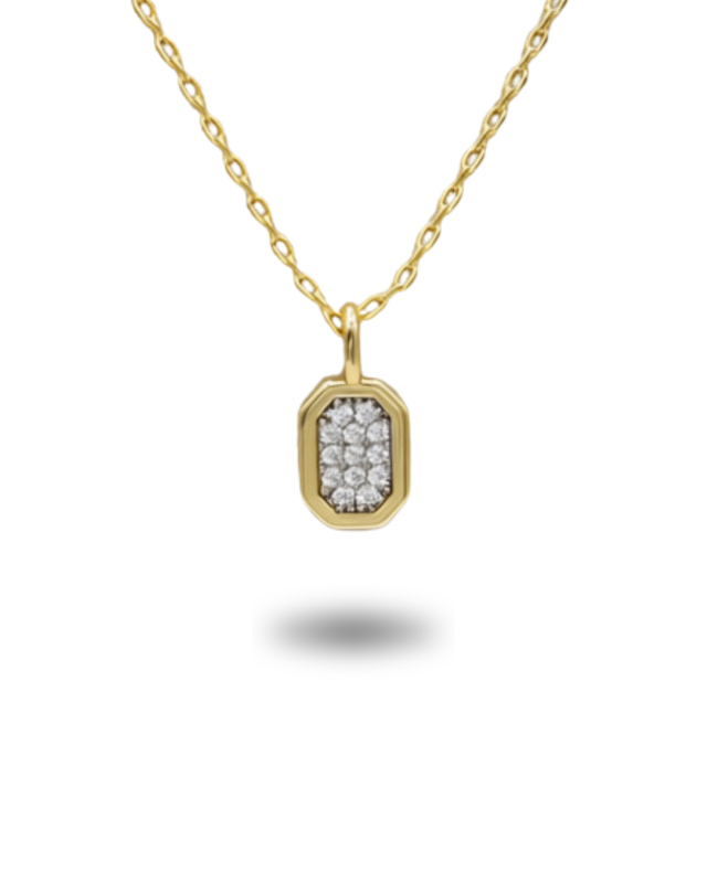OCTAGON TAG NECKLACE