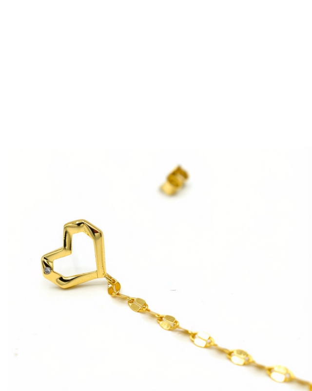 MIRROR HEART EARRING
