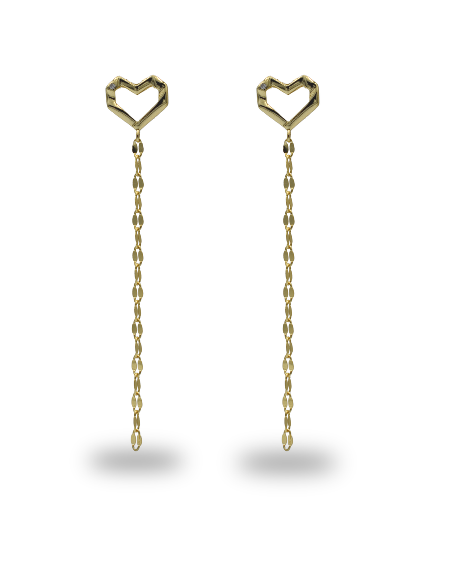 MIRROR HEART EARRING