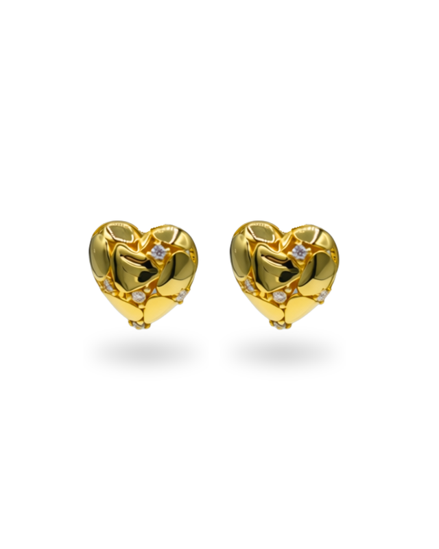 HEART SCULPT EARRING