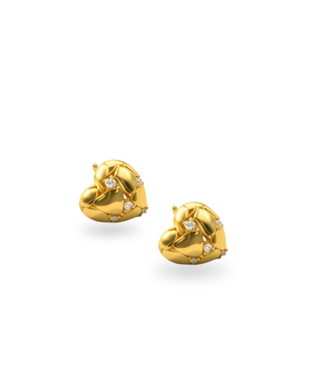 HEART SCULPT EARRING